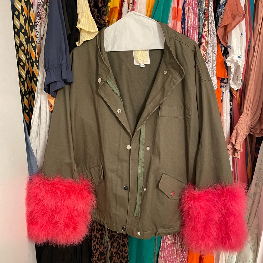 Pello Bello Jacket with Feather Sleeves